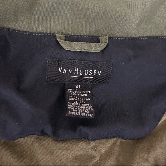 Van Heusen Club Jacket Lightweight Windbreaker Pullover Golf Jacket Green XL - Picture 5 of 9